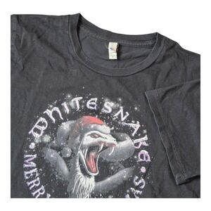 Whitesnake Merry Christmas Fitted T-Shirt Short Sleeve Rock 80s‎ Band Women's M
